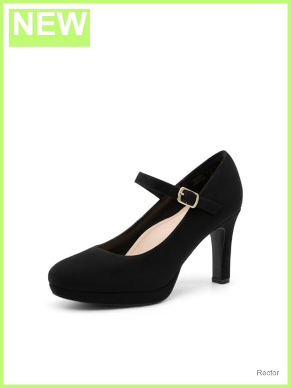 Women's Mary Jane Pumps - Faux Suede High Heels with Stiletto Heel